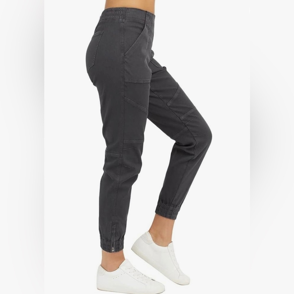 SPANX Stretch Twill Cargo Jogger Dark Gray/Charcoal Size M Womens - Picture 3 of 8